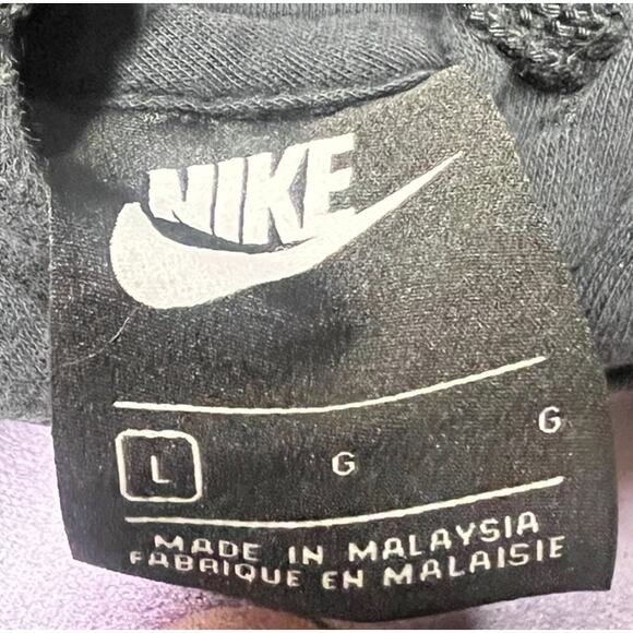 Nike Black Embroidered Swoosh Hoodie Pullover Large - Picture 6 of 6